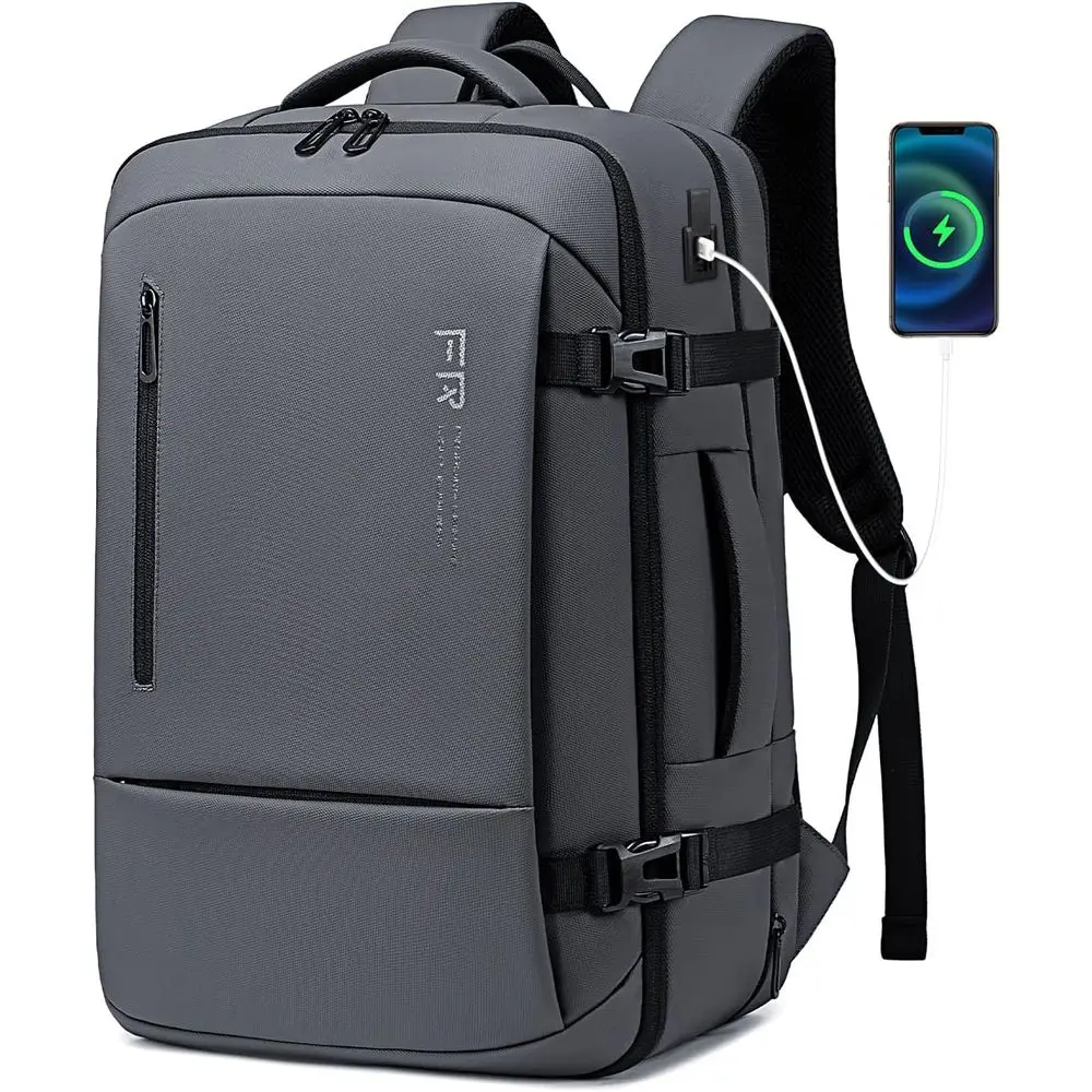 17.3 Inch Water-Resistant Travel Laptop Backpack for Men, USB Port, Expandable Carry-On Daypack, Grey
17.3 Inch Water-Resistant Travel Laptop Backpack for Men, USB Port, Expandable Carry-On Daypack, Grey