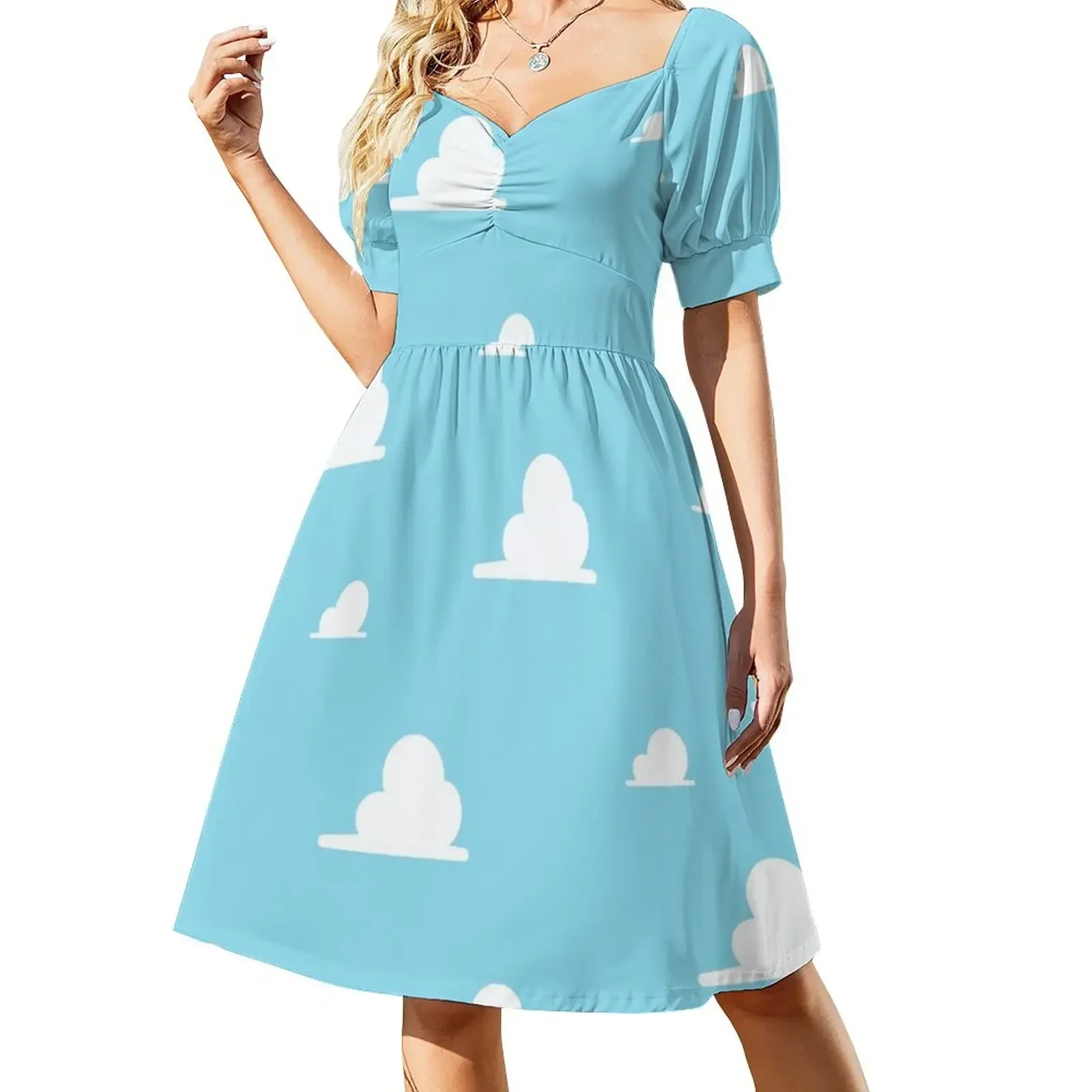 Little Clouds Short-Sleeved Dress women's luxury party dress Elegant gowns beach outfits for women
Little Clouds Short-Sleeved Dress women's luxury party dress Elegant gowns beach outfits for women