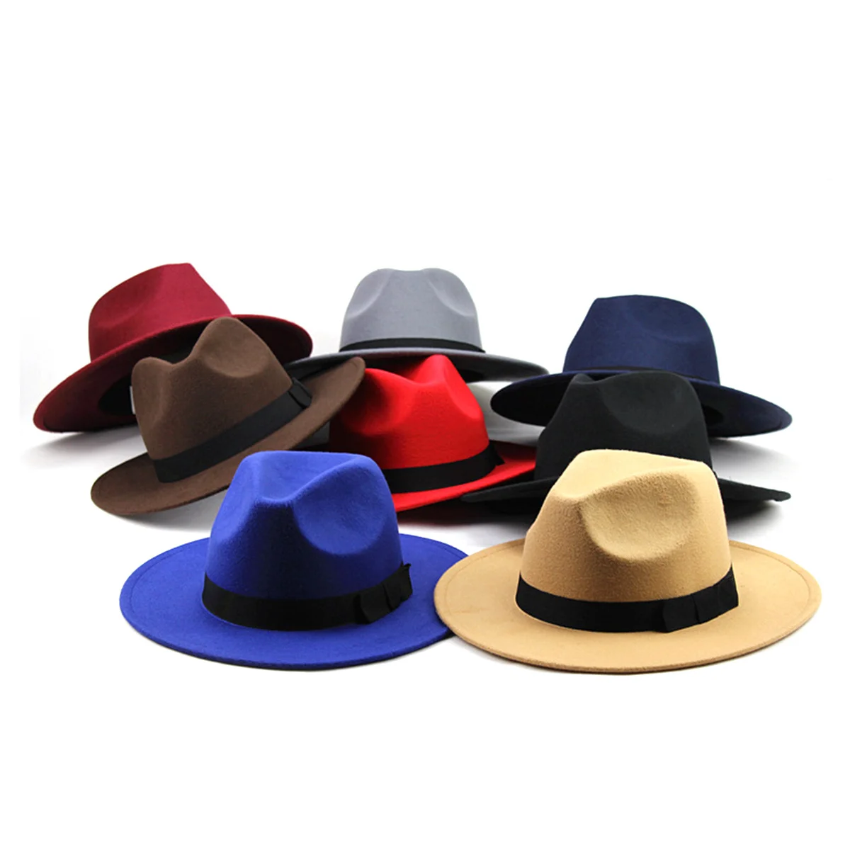 Classic Unisex Soft Sweat-Proof Retro Jazz Hat Black Wide Brim Wool Fedora Gentleman Godfather Fashion British Hat
Classic Unisex Soft Sweat-Proof Retro Jazz Hat Black Wide Brim Wool Fedora Gentleman Godfather Fashion British Hat