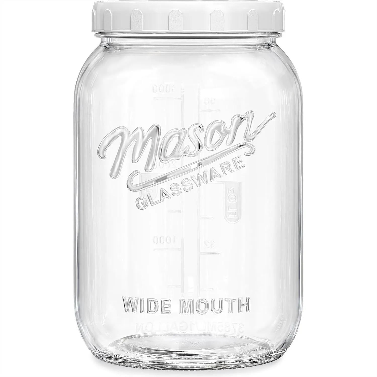 1 Gallon Glass Jar with Wide Mouth and Airtight Lid for Food Storage
1 Gallon Glass Jar with Wide Mouth and Airtight Lid for Food Storage