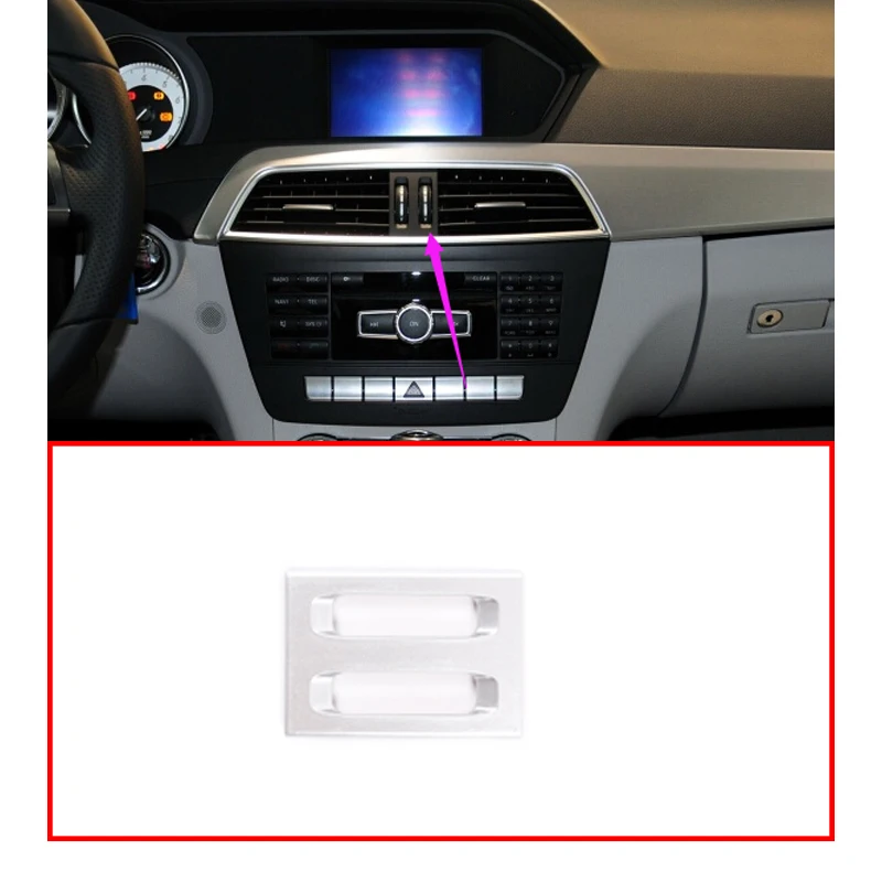 1 Pcs ABS Chrome For Mercedes Benz C Class W204 2011-2013 Car Center Air Vent Frame Trim Stickers Accessories
1 Pcs ABS Chrome For Mercedes Benz C Class W204 2011-2013 Car Center Air Vent Frame Trim Stickers Accessories