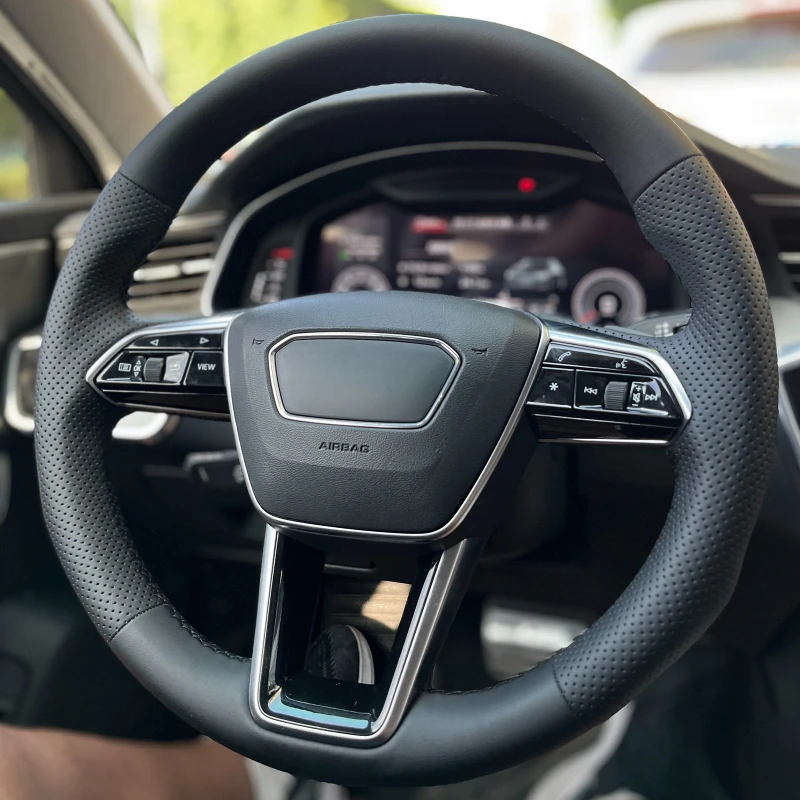 DIY Hand-Stitched Non-slip Breathable Durable Nappa Leather Steering Wheel Cover for Audi A6L Car Interior Accessories
DIY Hand-Stitched Non-slip Breathable Durable Nappa Leather Steering Wheel Cover for Audi A6L Car Interior Accessories