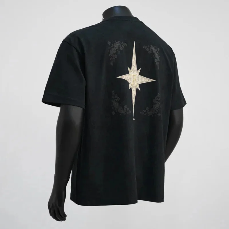 Легкая роскошная мужская футболка с короткими рукавами и вышивкой, высококачественный летний эластичный свободный повседневный модный топ в стиле ретро
Легкая роскошная мужская футболка с короткими рукавами и вышивкой, высококачественный летний эластичный свободный повседневный модный топ в стиле ретро