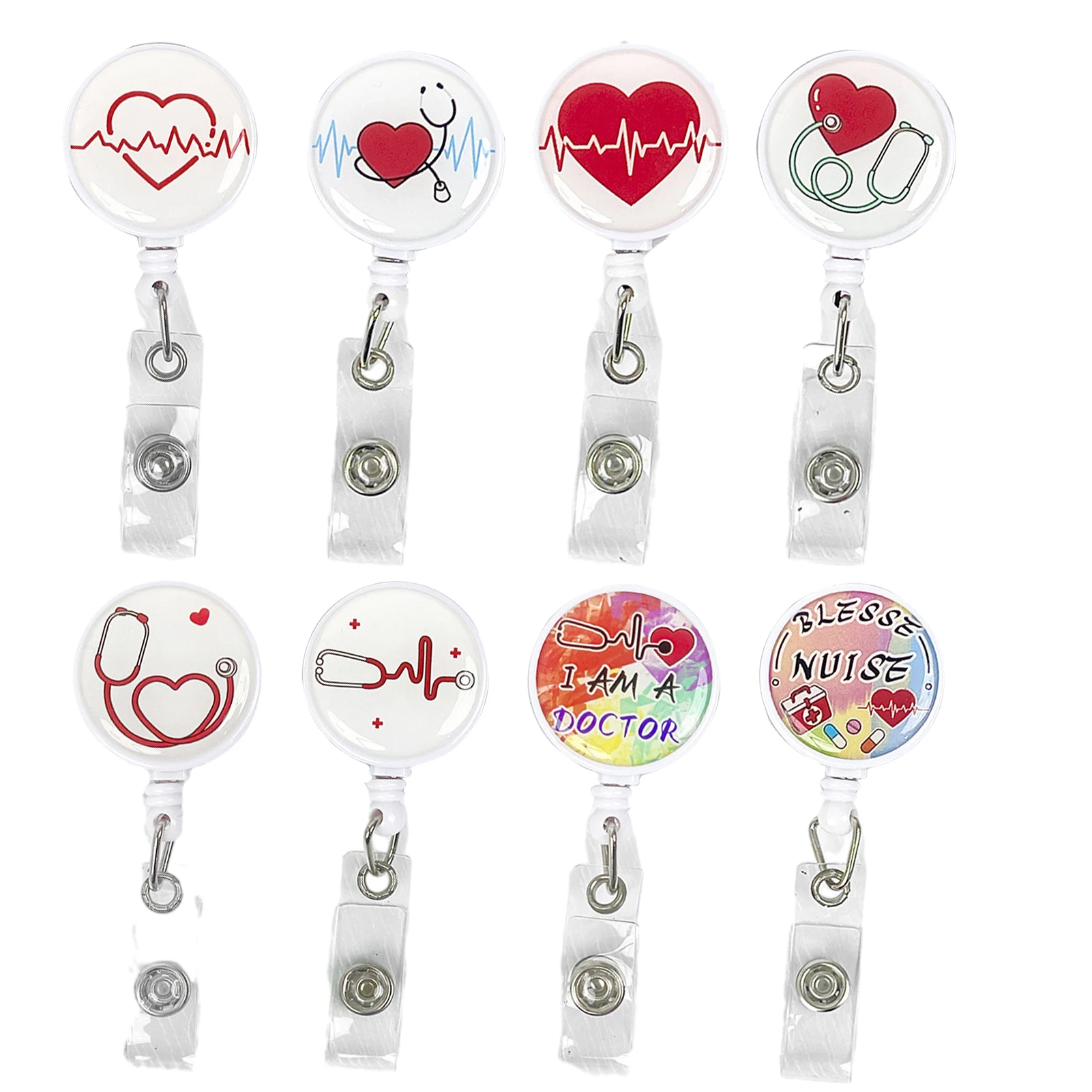 8pcs Nylon Rope Plastic Nurse Badge Holder Christmas Gift Name Student ID Card Alligator Clip School Retractable Reel Volunteers
8pcs Nylon Rope Plastic Nurse Badge Holder Christmas Gift Name Student ID Card Alligator Clip School Retractable Reel Volunteers