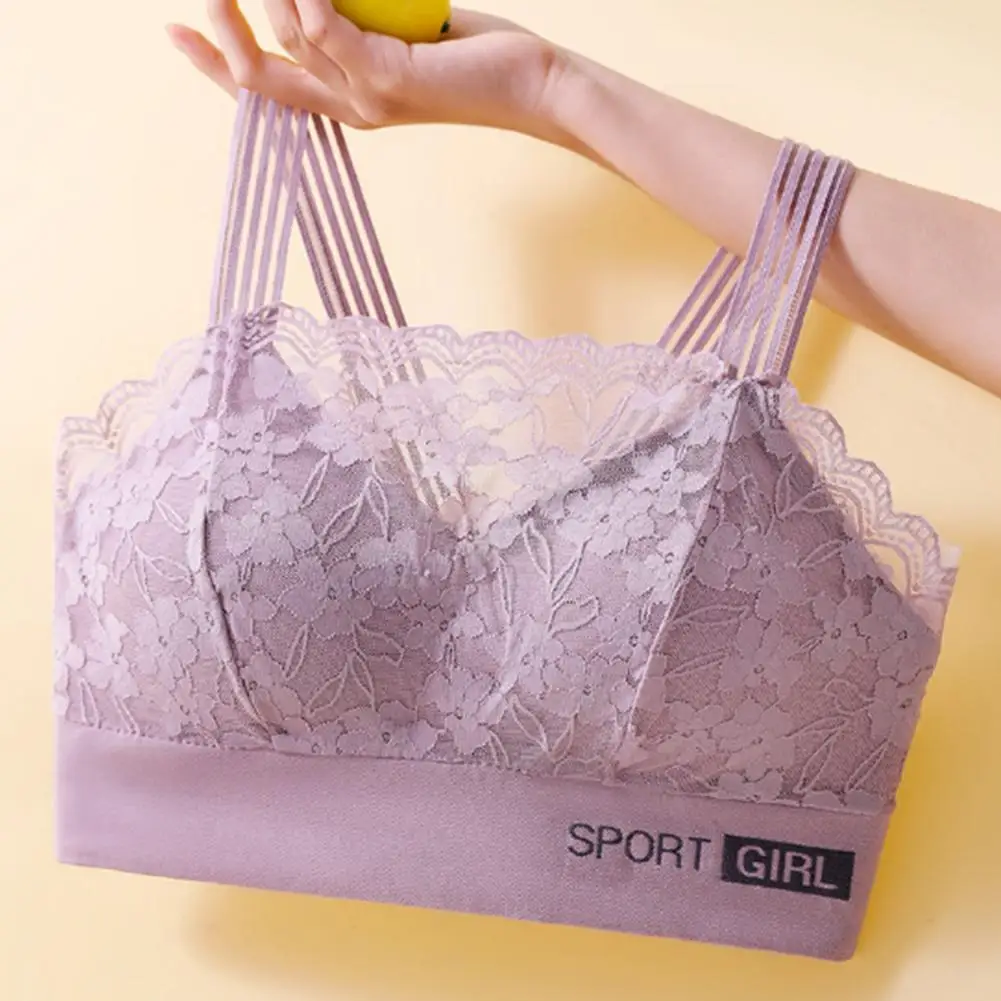 Solid Color Lace Bra Floral Lace Bandeau Bra with Wide Shoulder Straps for Maximum Comfort Support Anti-exposure for Yoga
Solid Color Lace Bra Floral Lace Bandeau Bra with Wide Shoulder Straps for Maximum Comfort Support Anti-exposure for Yoga