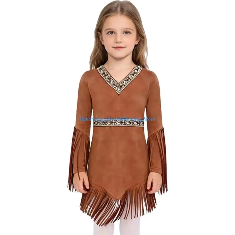 573B Kids Indian Costume Long Sleeve Polyester Role Play Outfit For Halloween Party
573B Kids Indian Costume Long Sleeve Polyester Role Play Outfit For Halloween Party