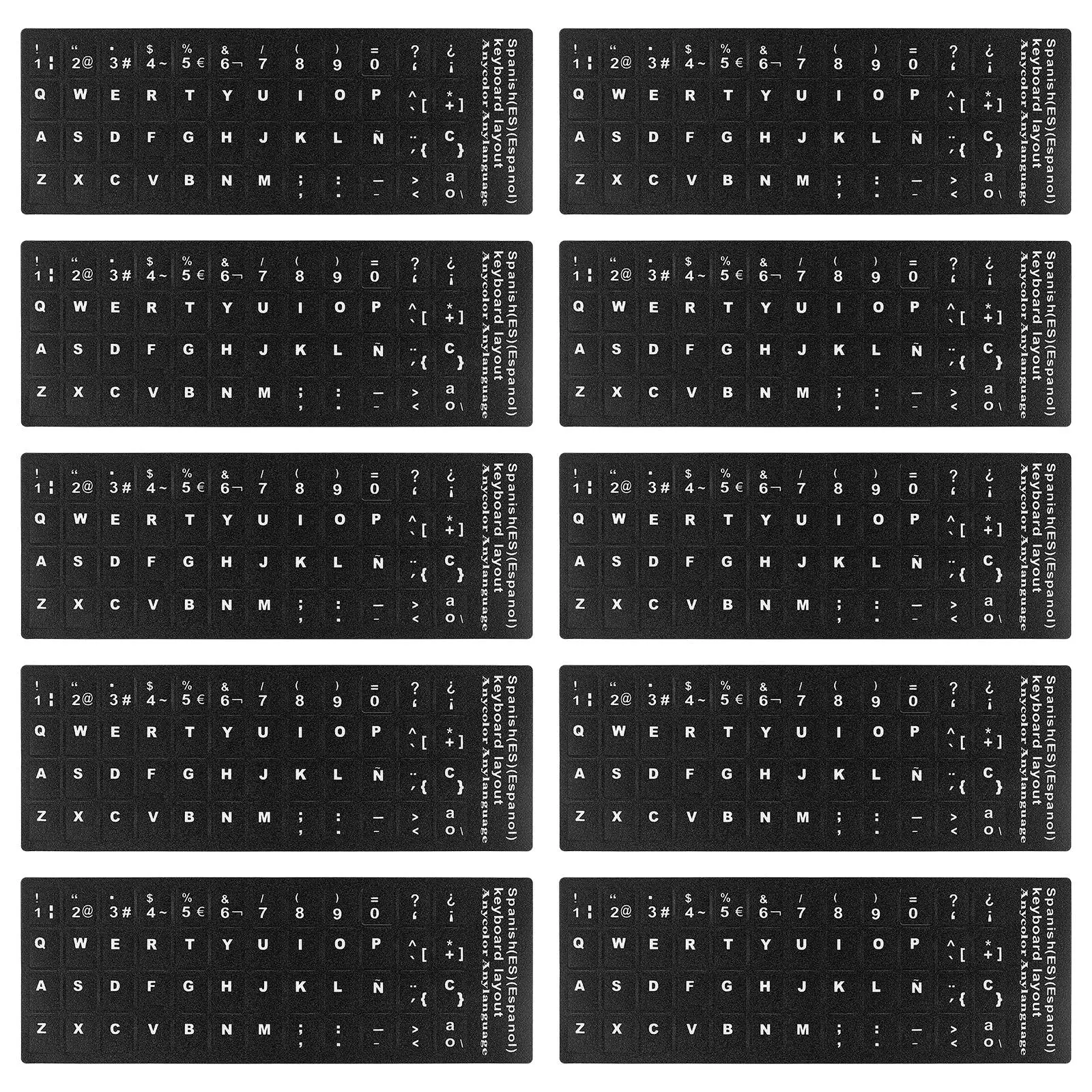 10 Sheets Keyboard Stickers Laptop Notebook Computer Keyboards Black Matte White Letters Scratch Resistant Protect Clean
10 Sheets Keyboard Stickers Laptop Notebook Computer Keyboards Black Matte White Letters Scratch Resistant Protect Clean