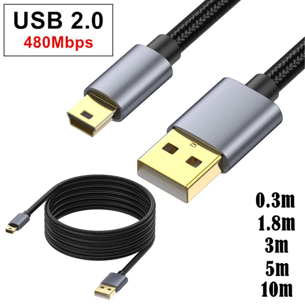High speed USB 2.0 mini 5 pin connection cable woven data control suitable for printers GPS cameras game consoles
High speed USB 2.0 mini 5 pin connection cable woven data control suitable for printers GPS cameras game consoles