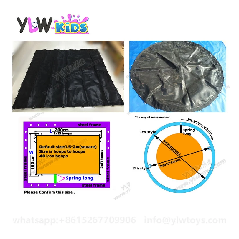 YLWCNN Trampoline Park Accessories,Trampoline Jumping Net,Amusement Trampoline Mats 2.4x2.4m Customized
YLWCNN Trampoline Park Accessories,Trampoline Jumping Net,Amusement Trampoline Mats 2.4x2.4m Customized