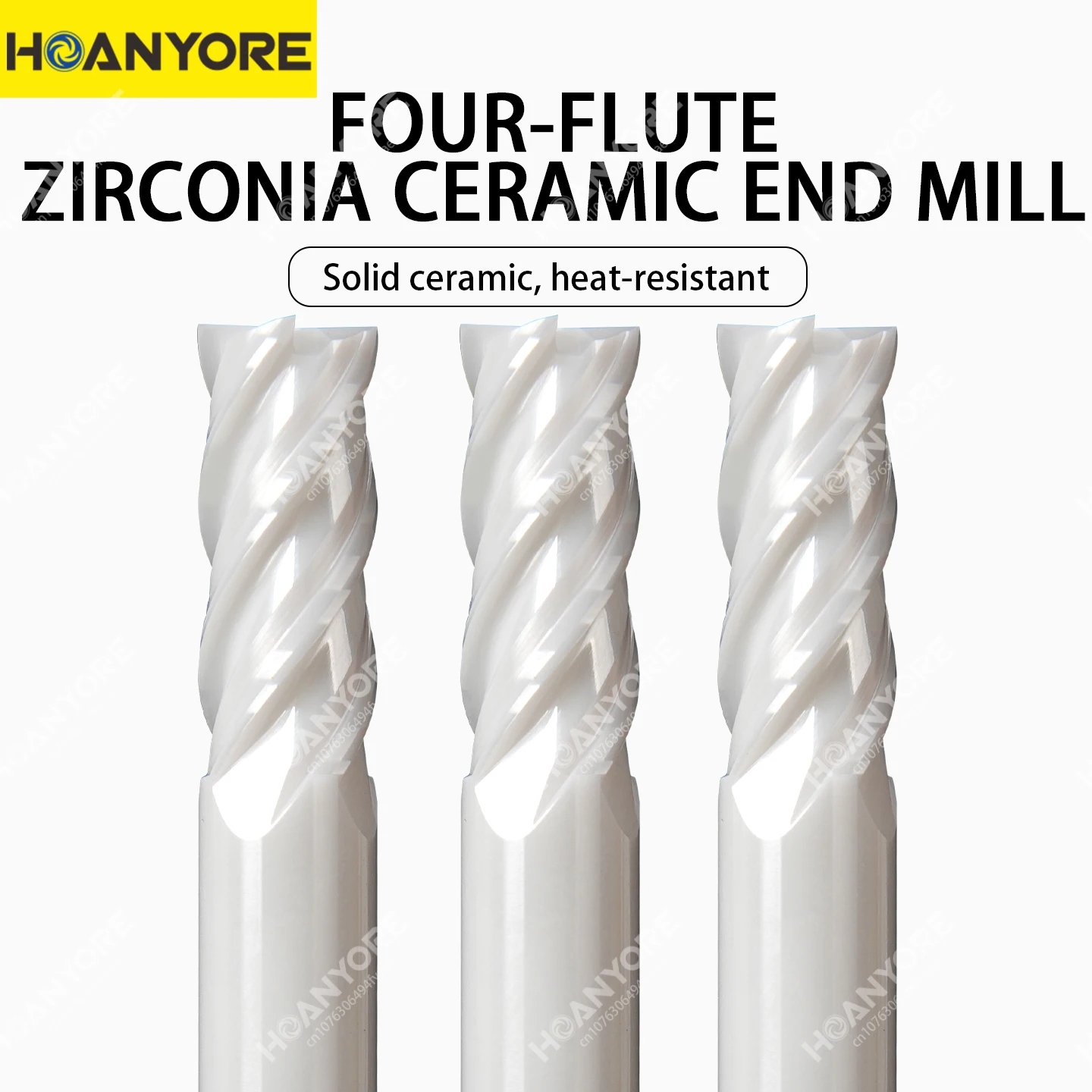 65-degree four-flute solid ceramic end mill with zirconia nano-coating for high hardness and wear resistance
65-degree four-flute solid ceramic end mill with zirconia nano-coating for high hardness and wear resistance