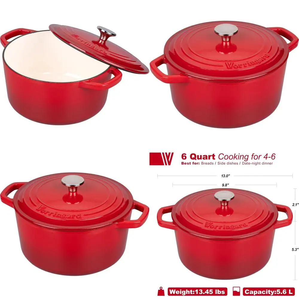 Чугунная эмалированная кастрюля-духовка (6 кварт) с крышкой для выпечки хлеба, включая набор для приготовления закваски
Чугунная эмалированная кастрюля-духовка (6 кварт) с крышкой для выпечки хлеба, включая набор для приготовления закваски