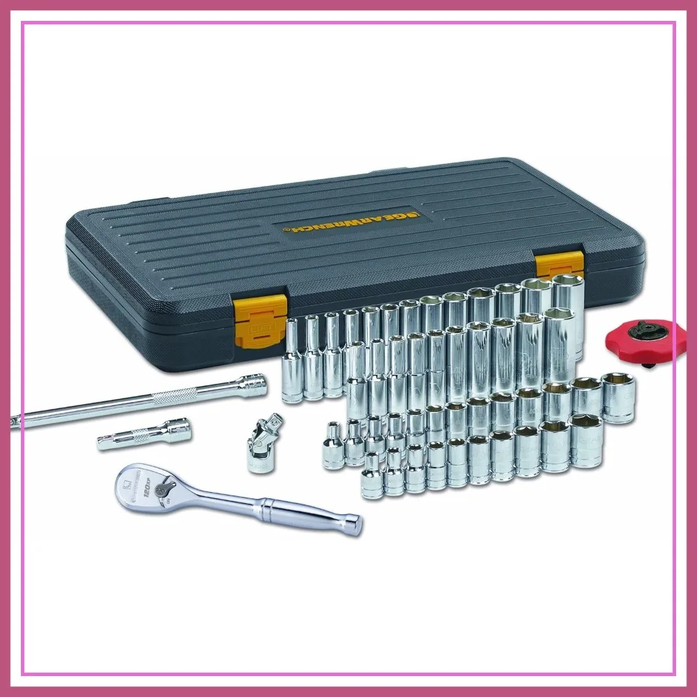 51 Pc. 1/4 Inch Drive 6 Pt. 120XP Mechanics Tool Set, Standard & Deep, SAE/Metric
51 Pc. 1/4 Inch Drive 6 Pt. 120XP Mechanics Tool Set, Standard & Deep, SAE/Metric
