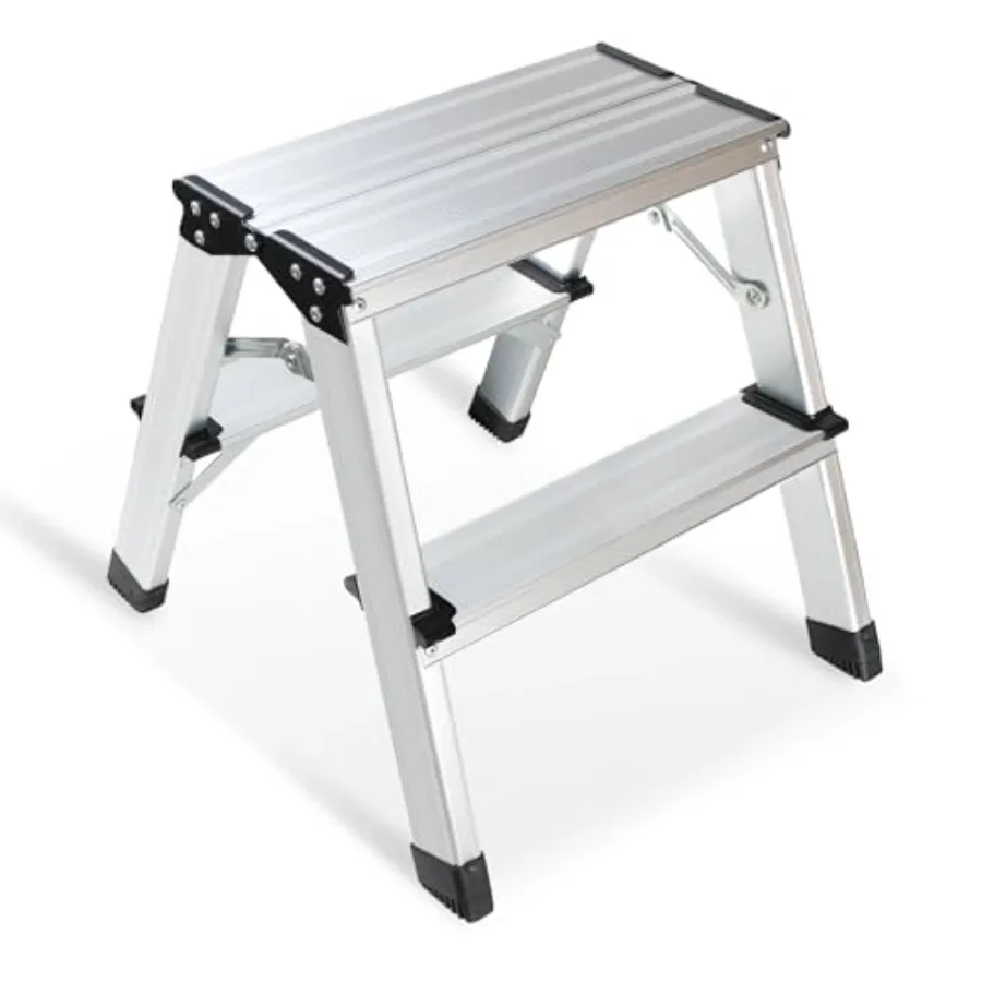 2 Step Ladder Aluminum Folding Step Ladder Portable Small Kitchen Step Stool Lightweight with Widen Pedals by Solid Handy Metal
2 Step Ladder Aluminum Folding Step Ladder Portable Small Kitchen Step Stool Lightweight with Widen Pedals by Solid Handy Metal
