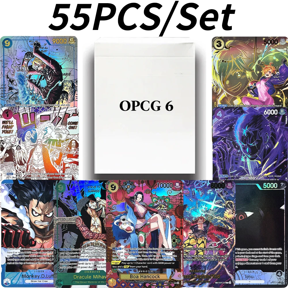 55PCS/Box One Piece Texture Foil Game Cards Proxy Benn.Beckman Buggy Cross Guild Divine Departure You'll Frighten Me Otama Cards
55PCS/Box One Piece Texture Foil Game Cards Proxy Benn.Beckman Buggy Cross Guild Divine Departure You'll Frighten Me Otama Cards