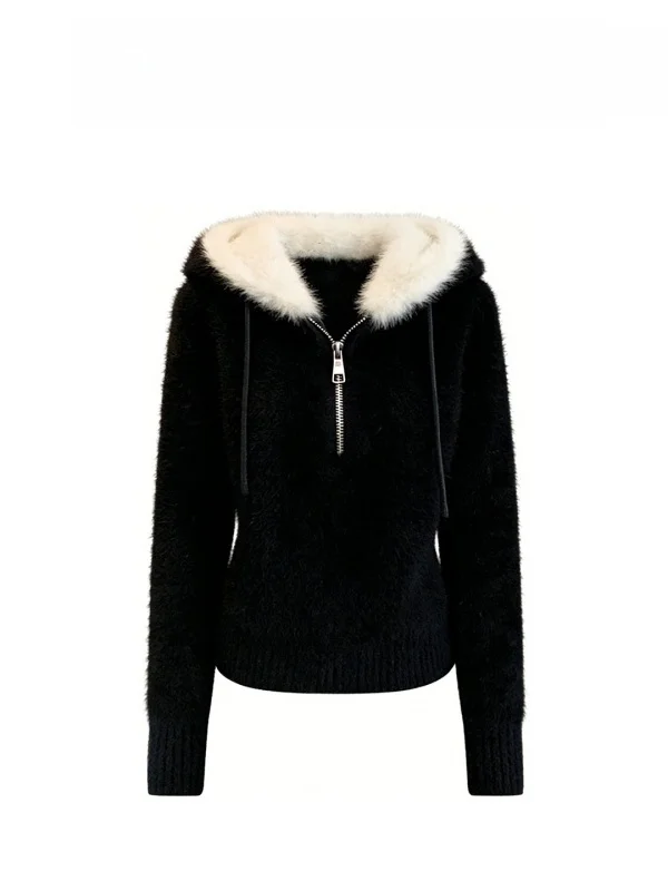 Зима 2026: Женская комфортная свободная толстовка с капюшоном, теплый вязаный топ, модный, универсальный, простой, дышащий, для повседневной носки
Зима 2026: Женская комфортная свободная толстовка с капюшоном, теплый вязаный топ, модный, универсальный, простой, дышащий, для повседневной носки