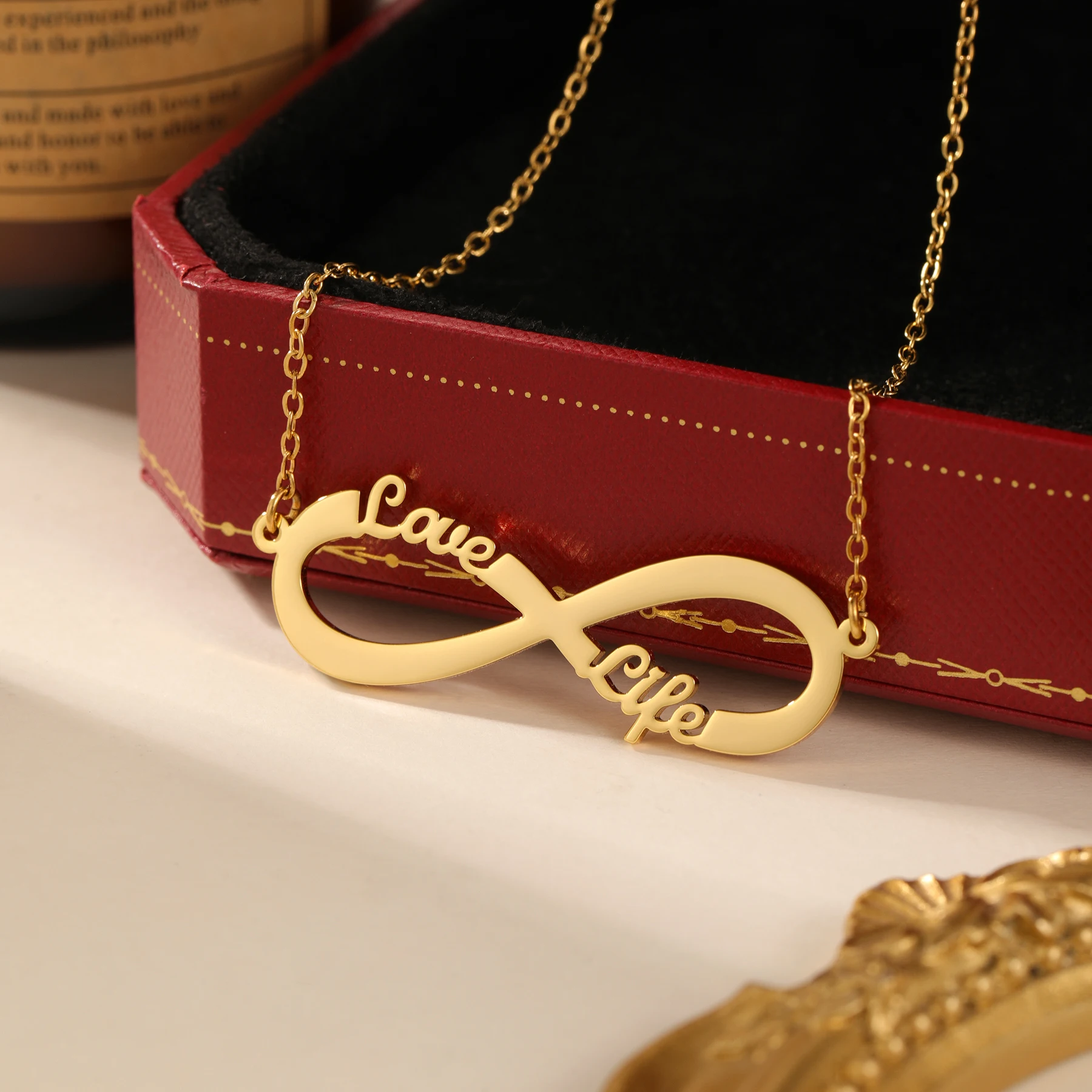 Custom Name Necklace Infinity Laser Cut Out Name Pendant Personalized One Piece Symbol Necklace Unique Gift for Her Gold Plated
Custom Name Necklace Infinity Laser Cut Out Name Pendant Personalized One Piece Symbol Necklace Unique Gift for Her Gold Plated
