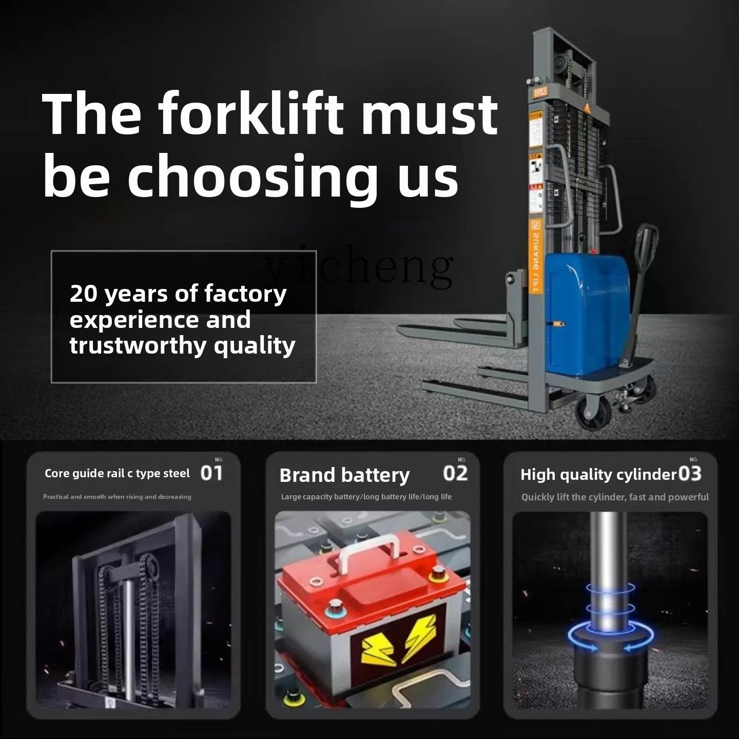 TQH Electric Small Forklift Semi-Electric Pallet Jack Electric Hydraulic Lift Hand Truck
TQH Electric Small Forklift Semi-Electric Pallet Jack Electric Hydraulic Lift Hand Truck