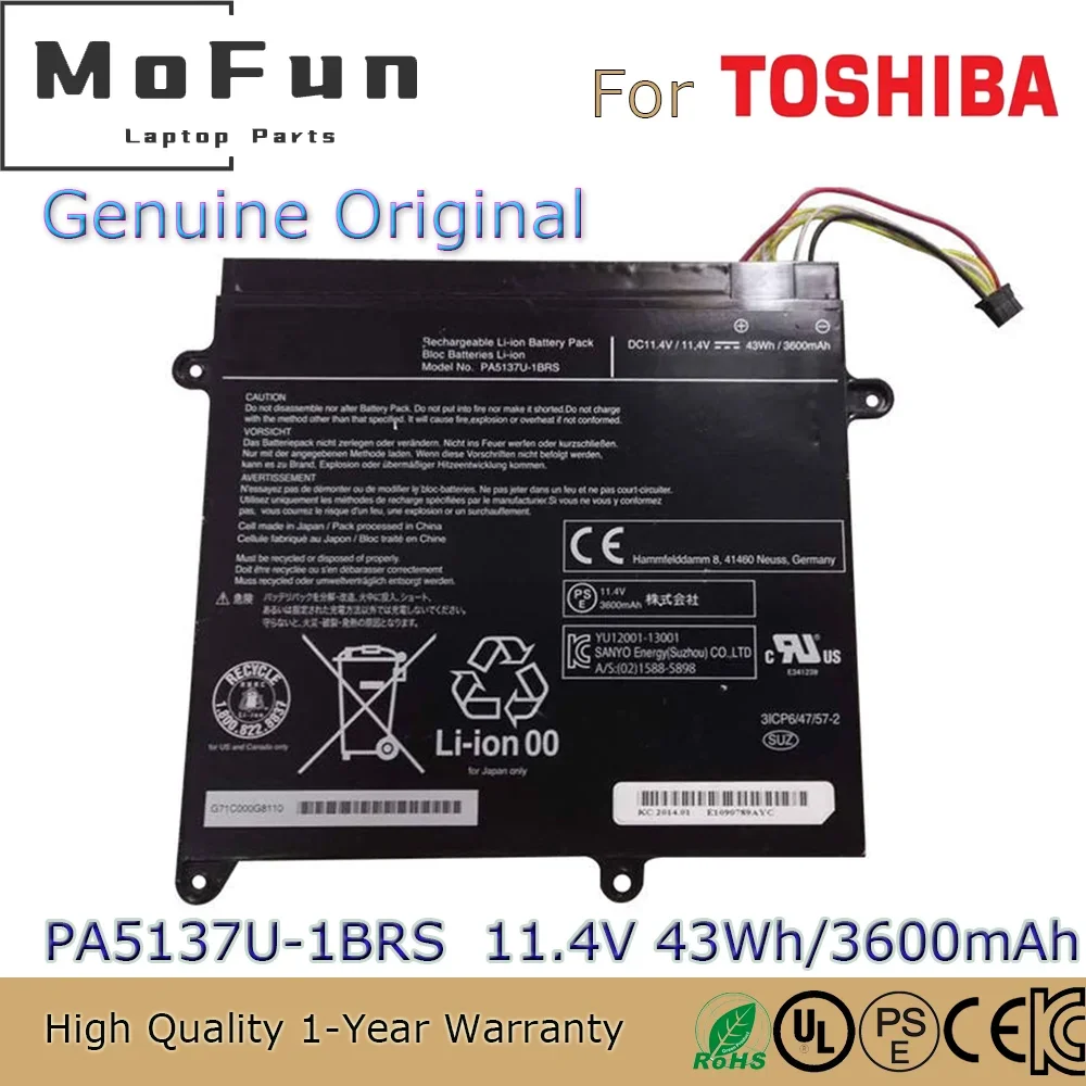 Совершенно новый оригинальный аккумулятор для ноутбука PA5137U-1BRS 11,4 В 43 Втч для Toshiba protege Z10T-A-13V Z10t-A-13R Z10 и т. д.
Совершенно новый оригинальный аккумулятор для ноутбука PA5137U-1BRS 11,4 В 43 Втч для Toshiba protege Z10T-A-13V Z10t-A-13R Z10 и т. д.