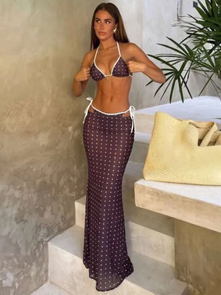 Retro Bikini Printed Fashion 3 Piece Swimsuit And Cover Up With Skirt Tight Women's Bandage Summer Beach Luxury Elegant
Retro Bikini Printed Fashion 3 Piece Swimsuit And Cover Up With Skirt Tight Women's Bandage Summer Beach Luxury Elegant