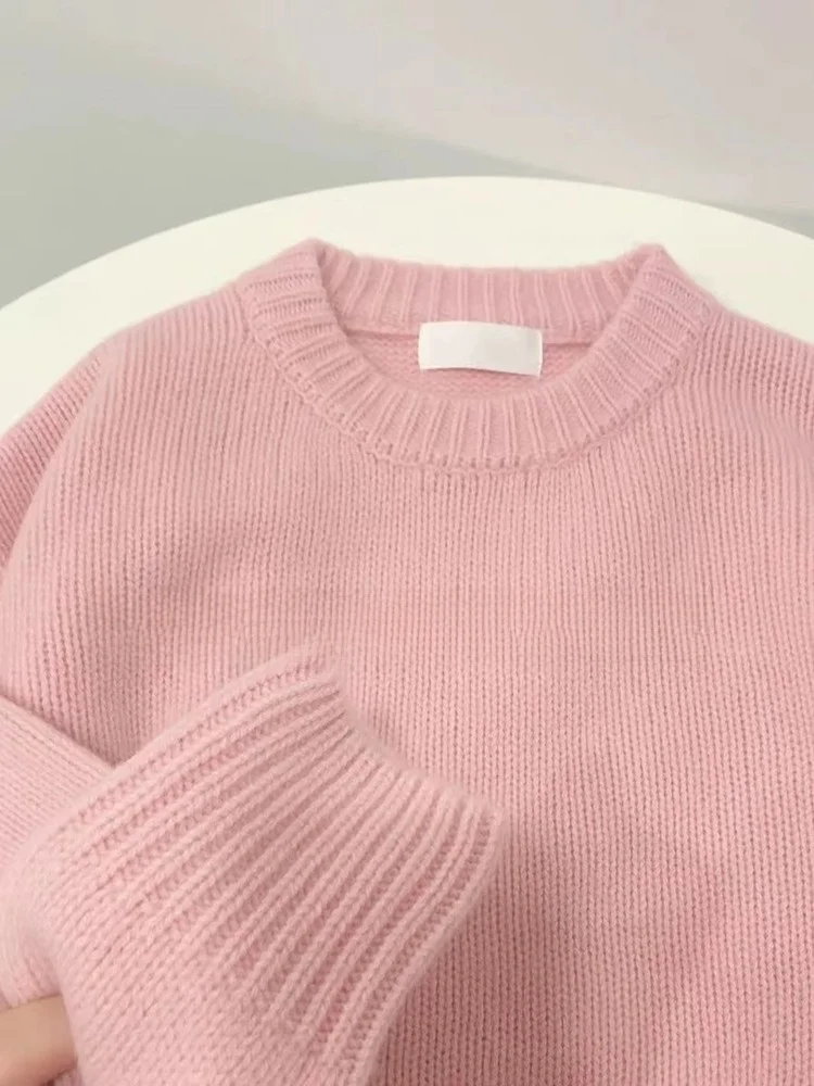 Pink Bear Fur Knitted Sweater Women's Loose Fit Overhead Sle Autumn New Leisure Design High-End Feeling Knitwear Top
Pink Bear Fur Knitted Sweater Women's Loose Fit Overhead Sle Autumn New Leisure Design High-End Feeling Knitwear Top