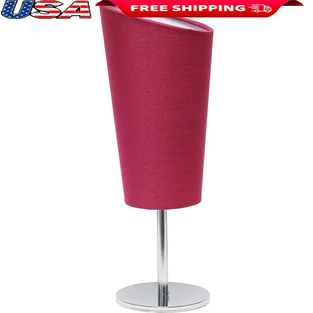 Mini Chrome Table Lamp with Angled Pink Fabric Shade Rotary Switch Bedroom Living Room Lighting Home Decor
Mini Chrome Table Lamp with Angled Pink Fabric Shade Rotary Switch Bedroom Living Room Lighting Home Decor