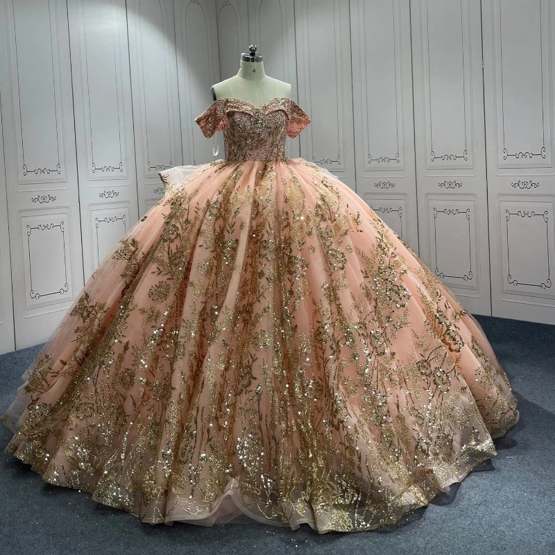 Pink Princess Quinceanera Dresses Off the Shoulder Ball Gown Sweet 16 Dress Beads Gold Appliques Lace Party Gown Vestidos 15 De
Pink Princess Quinceanera Dresses Off the Shoulder Ball Gown Sweet 16 Dress Beads Gold Appliques Lace Party Gown Vestidos 15 De