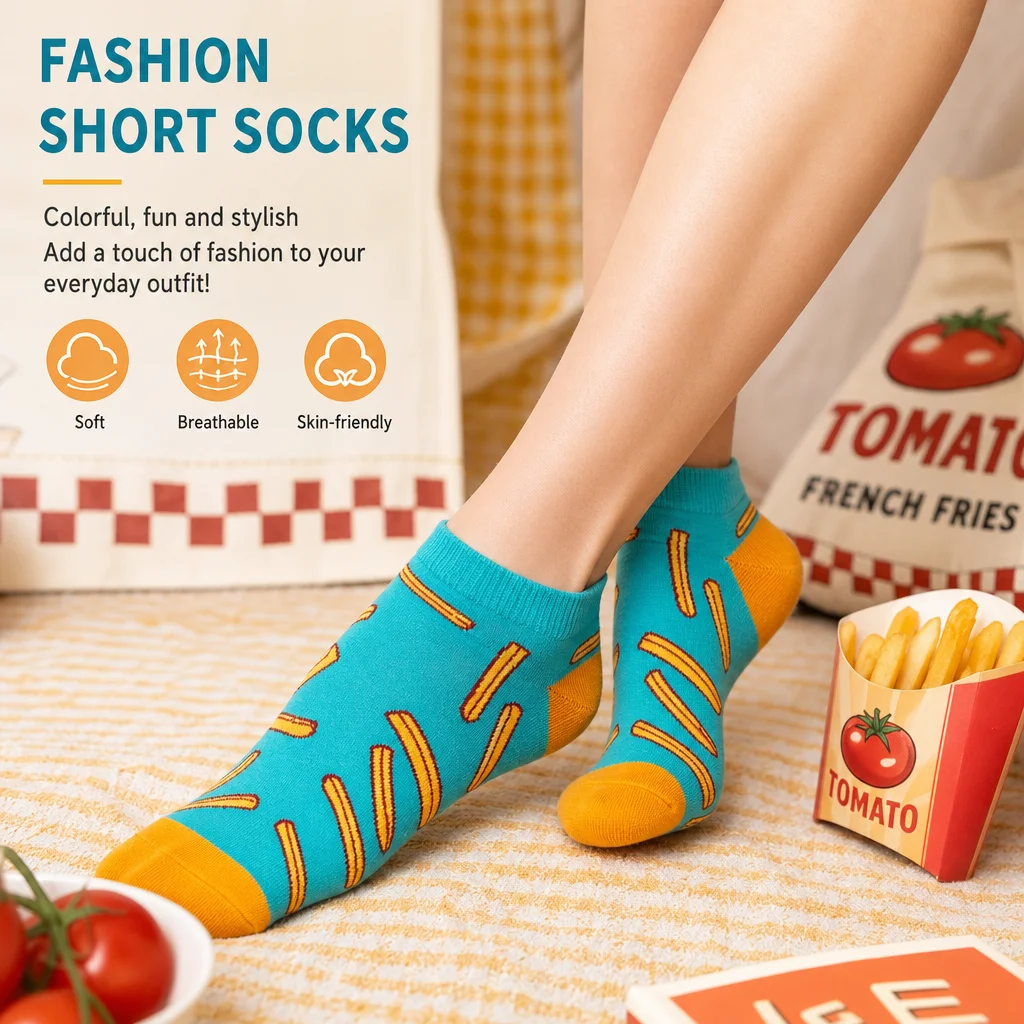 [【1 Pair 】 Fun American-Style French Fry Socks Cotton-Feel Comfort, Versatile and Stylish For Unisex
[【1 Pair 】 Fun American-Style French Fry Socks Cotton-Feel Comfort, Versatile and Stylish For Unisex