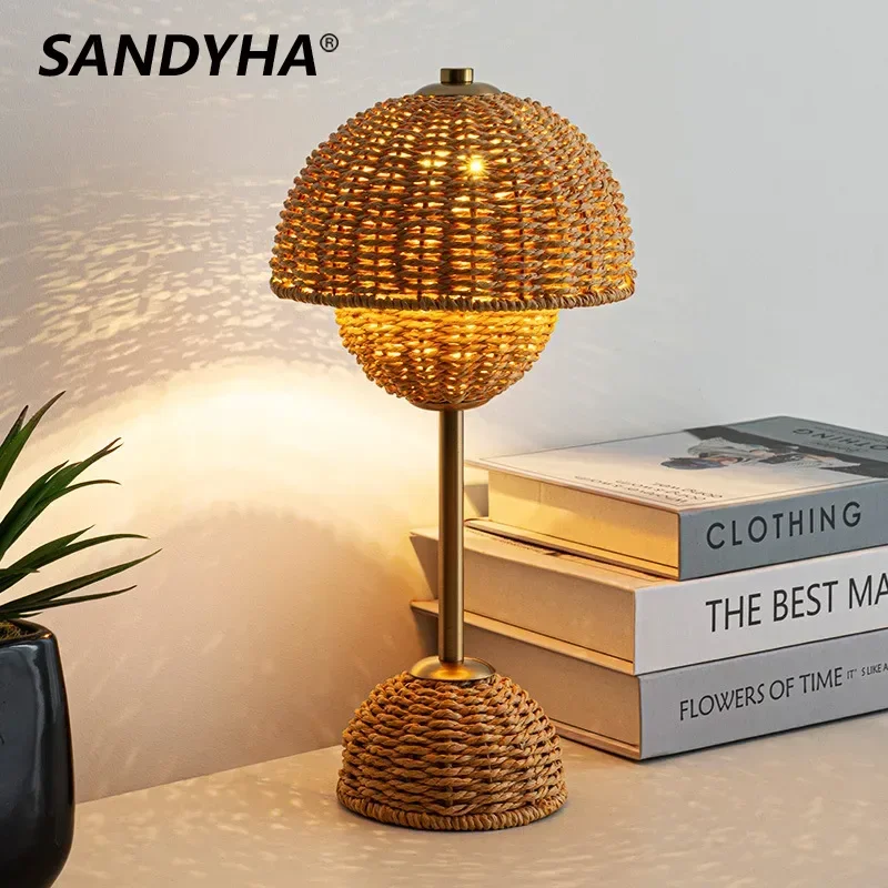 SANDYHA American Style Desk Lamp Weaving Hemp Rope Design USB Interface LED Lamps for Bedroom Decoration Study Lighting Fixture
SANDYHA American Style Desk Lamp Weaving Hemp Rope Design USB Interface LED Lamps for Bedroom Decoration Study Lighting Fixture