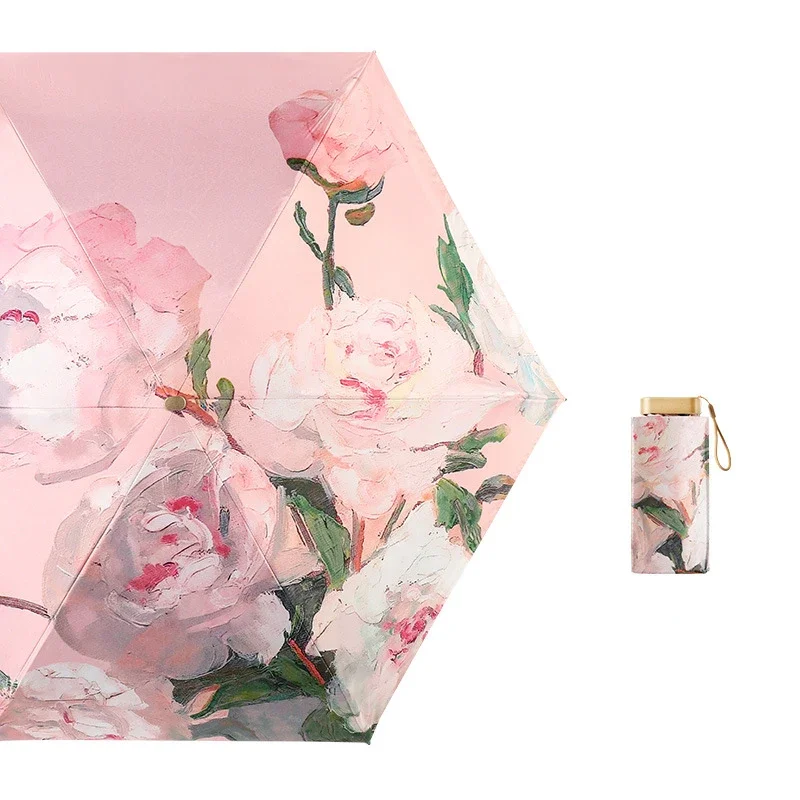 Totes Micro Mini Manual Compact Umbrella, Rose Oil Painting Umbrella, Pink With Multicolored Flowers,Travel Umbrella For Woman
Totes Micro Mini Manual Compact Umbrella, Rose Oil Painting Umbrella, Pink With Multicolored Flowers,Travel Umbrella For Woman