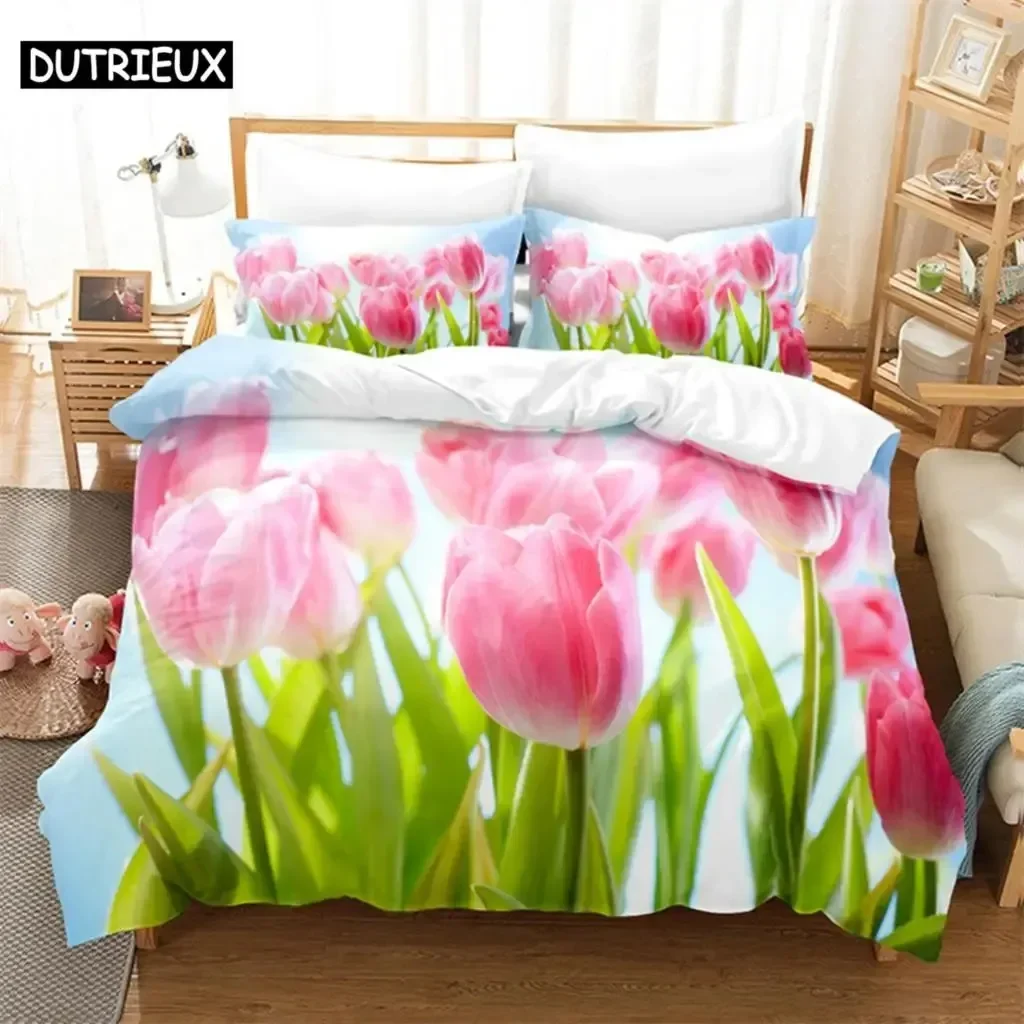 Pink Tulip Queen Bedding Set Duvet Cover Kids Bedroom Bed Set Comforter Cover Set King Size Duvet Cover
Pink Tulip Queen Bedding Set Duvet Cover Kids Bedroom Bed Set Comforter Cover Set King Size Duvet Cover