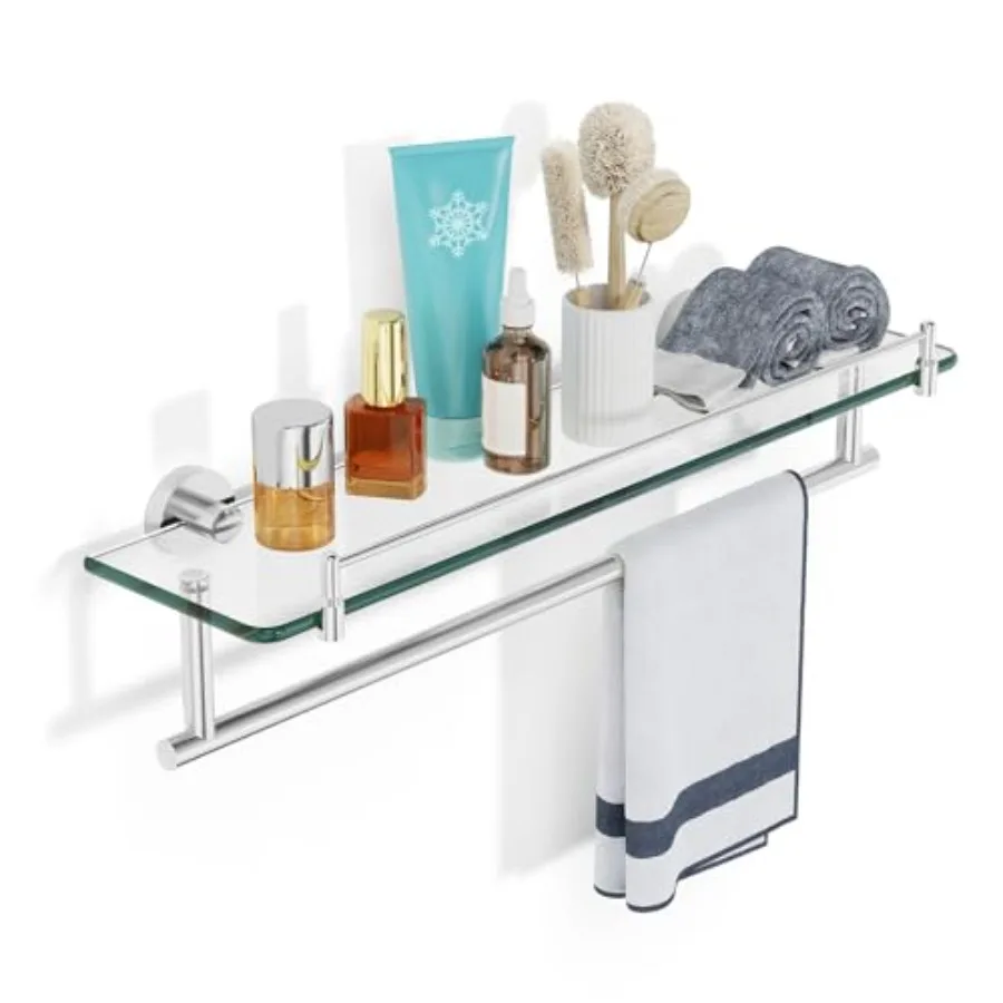Tempered Glass Bathroom Shelf Towel Bar - and Stainless Steel Wall Mount Rustproof Tower Holder Shelves
Tempered Glass Bathroom Shelf Towel Bar - and Stainless Steel Wall Mount Rustproof Tower Holder Shelves