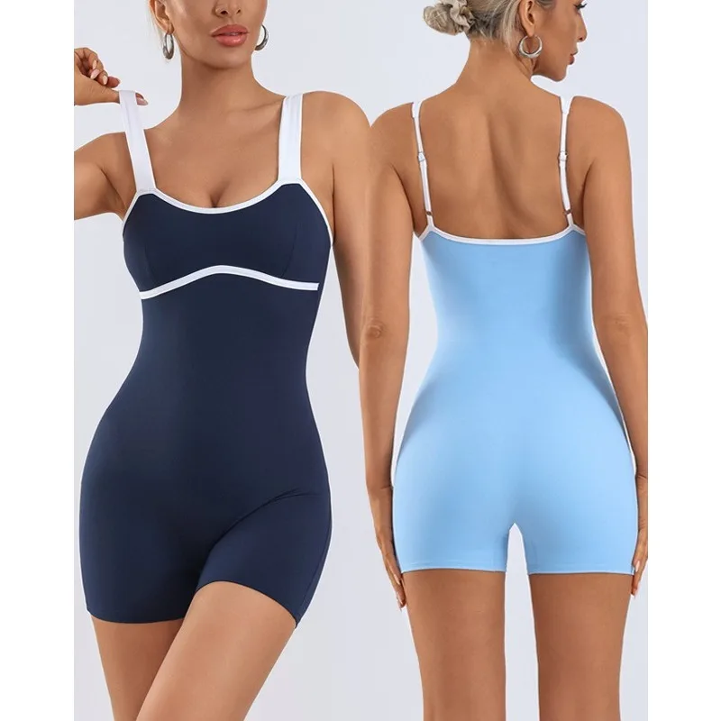 Women's Sports Fitness Jumpsuit Nude Quick Drying Color Blocked Tennis Shorts Fitness Clothing for Women
Women's Sports Fitness Jumpsuit Nude Quick Drying Color Blocked Tennis Shorts Fitness Clothing for Women