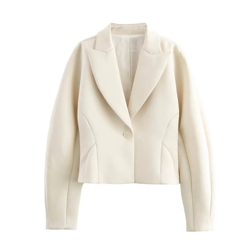European And American Fashion Joker Waist Silk Satin Texture Long Sleeve Suit Jacket for Women Spring New B69207
European And American Fashion Joker Waist Silk Satin Texture Long Sleeve Suit Jacket for Women Spring New B69207