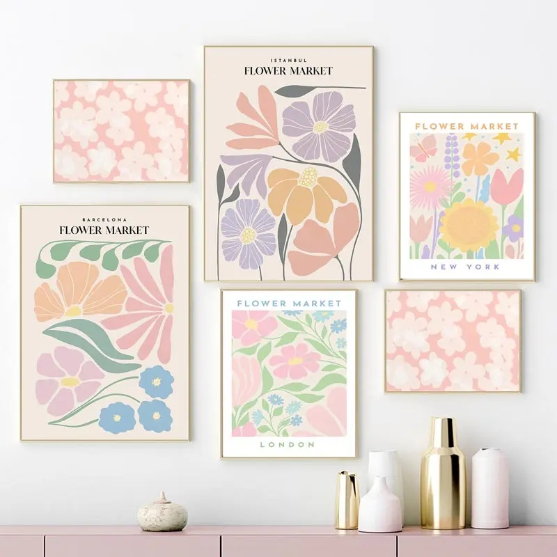 Abstract Flower Market Retro Floral Art Canvas Painting Nordic Posters and Prints Wall Aesthetic Pictures for Living Room Decor
Abstract Flower Market Retro Floral Art Canvas Painting Nordic Posters and Prints Wall Aesthetic Pictures for Living Room Decor
