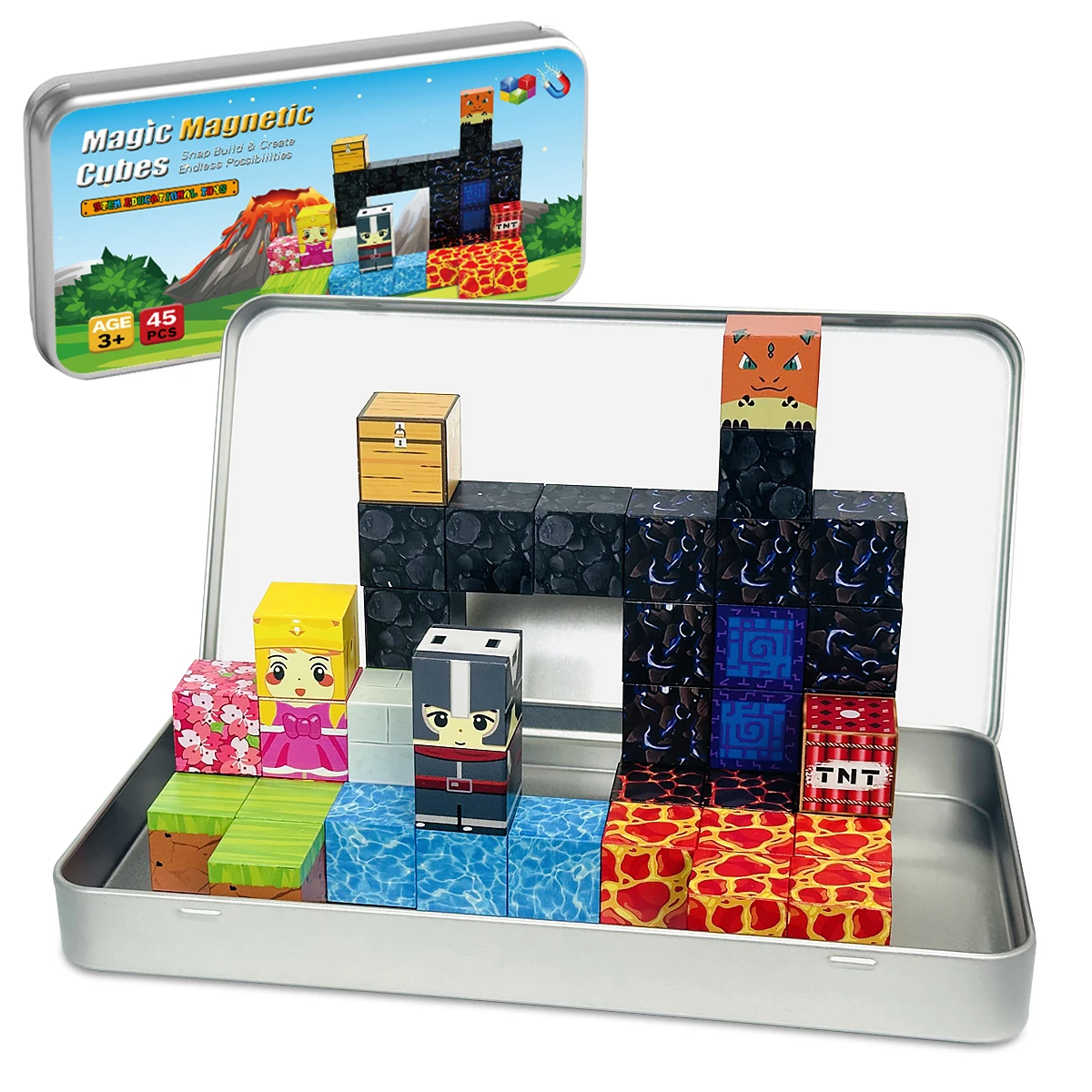Magnetic Blocks Travel Magnet Building Blocks for Toddlers 45PCS Magnetic Building Toys with Portable Iron Box Educational Toys
Magnetic Blocks Travel Magnet Building Blocks for Toddlers 45PCS Magnetic Building Toys with Portable Iron Box Educational Toys