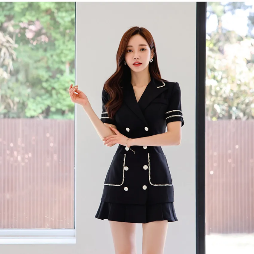 Fashion Simple Series Double Breasted Color Blocking Pockets Dress Elegant Vitage Blazer Dress Women Casual Office Dresses
Fashion Simple Series Double Breasted Color Blocking Pockets Dress Elegant Vitage Blazer Dress Women Casual Office Dresses