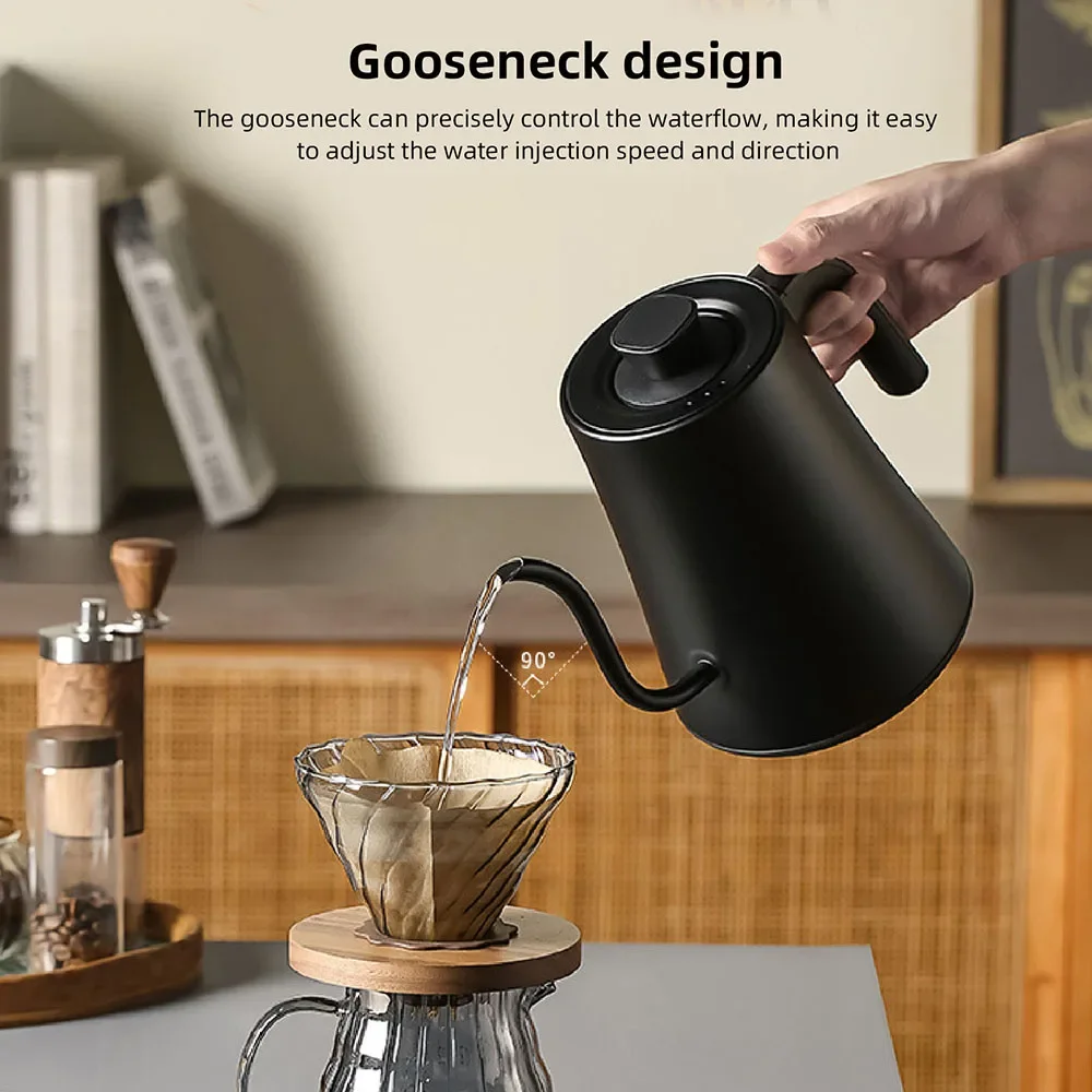 Электрический чайник на гибкой стойке, 1000 мл, 110 В/220 В, умный кофейник для ручного заваривания с контролем температуры, 1200 Вт, кастрюля с быстрым нагревом
Электрический чайник на гибкой стойке, 1000 мл, 110 В/220 В, умный кофейник для ручного заваривания с контролем температуры, 1200 Вт, кастрюля с быстрым нагревом