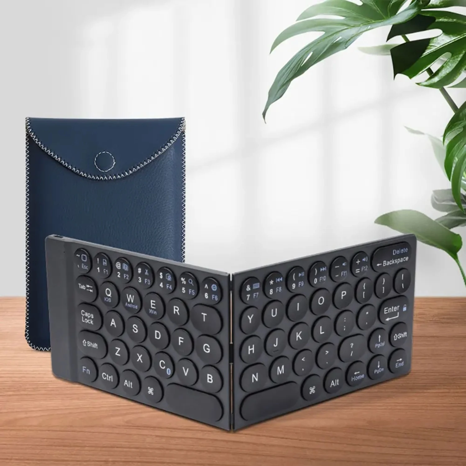 Складная клавиатура для планшета, портативная беспроводная клавиатура для планшетов iOS и Android, совместимая с Bluetooth