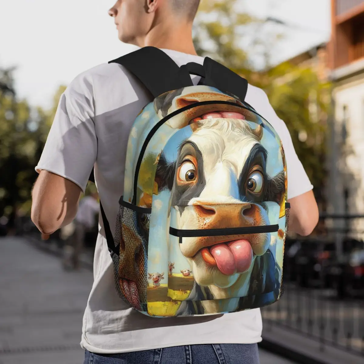 Cute Cow Moo Print Backpack Daypack Large Capacity Kids BookBag School Bag Shoulder Bags for Men Women
Cute Cow Moo Print Backpack Daypack Large Capacity Kids BookBag School Bag Shoulder Bags for Men Women