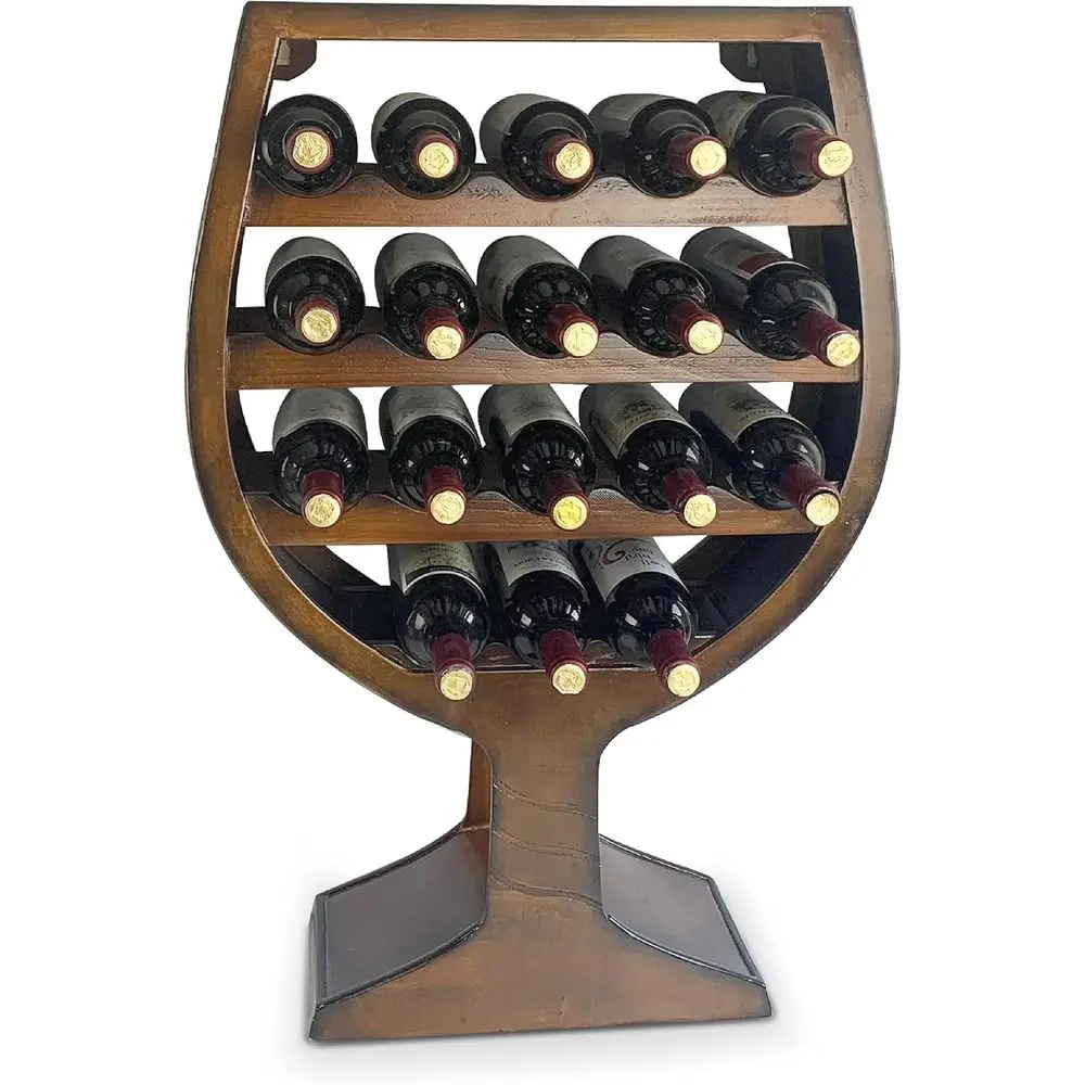 18-Bottle Wooden Wall-Mounted Wine Rack - Rustic Hanging Storage Organizer for Home Bar & Decor
18-Bottle Wooden Wall-Mounted Wine Rack - Rustic Hanging Storage Organizer for Home Bar & Decor