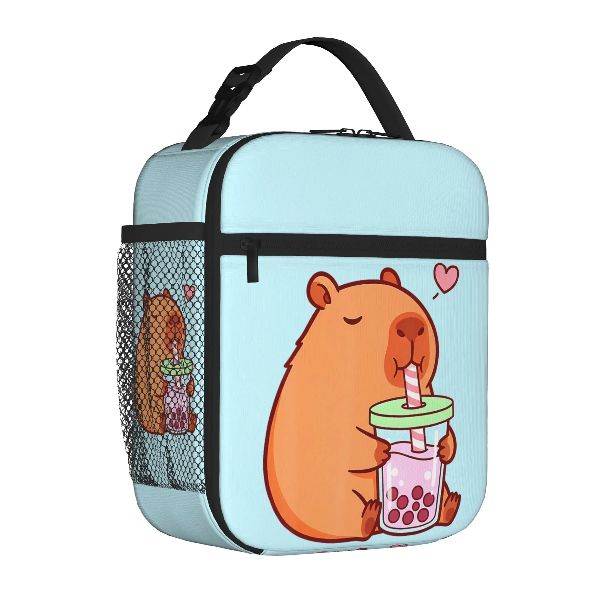 Cute Capybara Drinking Boba Tea Tote Insulated Lunch Bag Kawaii Portable Food Bags Leakproof Thermal Cooler Washable Bento Box
Cute Capybara Drinking Boba Tea Tote Insulated Lunch Bag Kawaii Portable Food Bags Leakproof Thermal Cooler Washable Bento Box