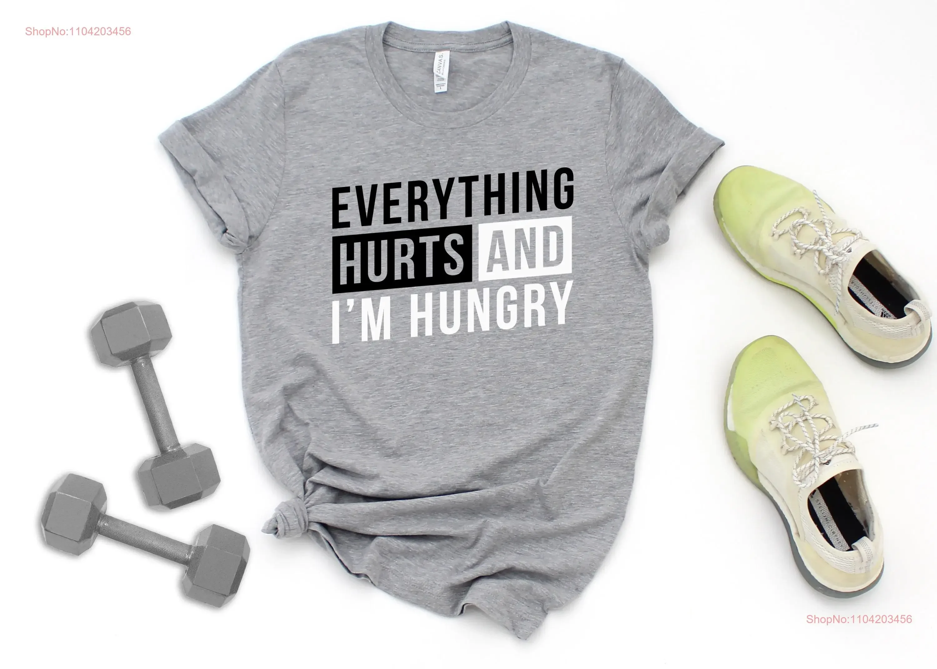 Забавная женская футболка для тренировок Everything Hurts and I'm Hungry, милый саркастический топ для спортзала, боли от тренировок, фитнес для нее
Забавная женская футболка для тренировок Everything Hurts and I'm Hungry, милый саркастический топ для спортзала, боли от тренировок, фитнес для нее
