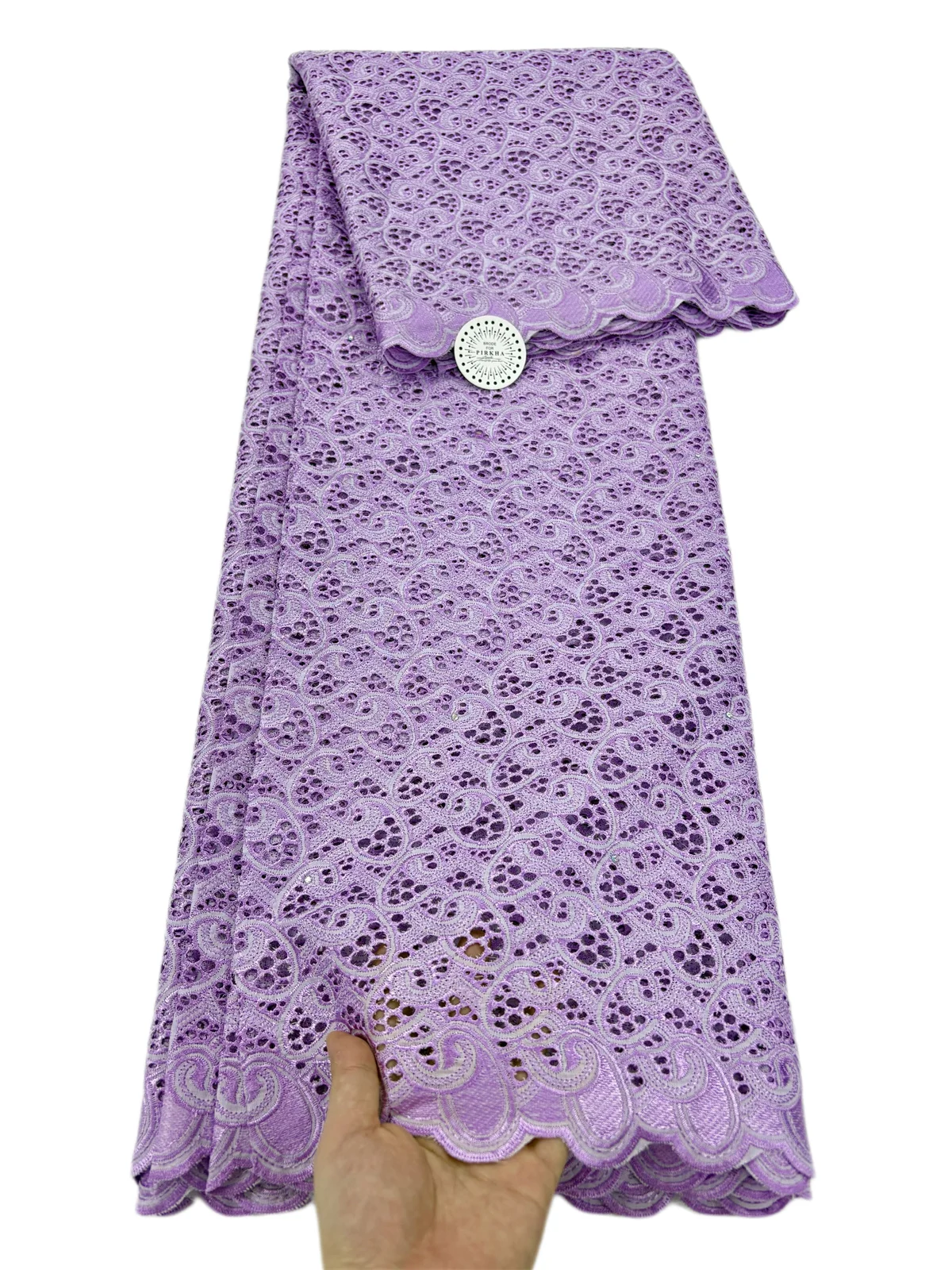 Pure Color African Dry Lace Fabric Swiss Voile 100% Cotton With Sparkling Floral Cutouts, Lightweight & Breathable Sewing Cloth
Pure Color African Dry Lace Fabric Swiss Voile 100% Cotton With Sparkling Floral Cutouts, Lightweight & Breathable Sewing Cloth