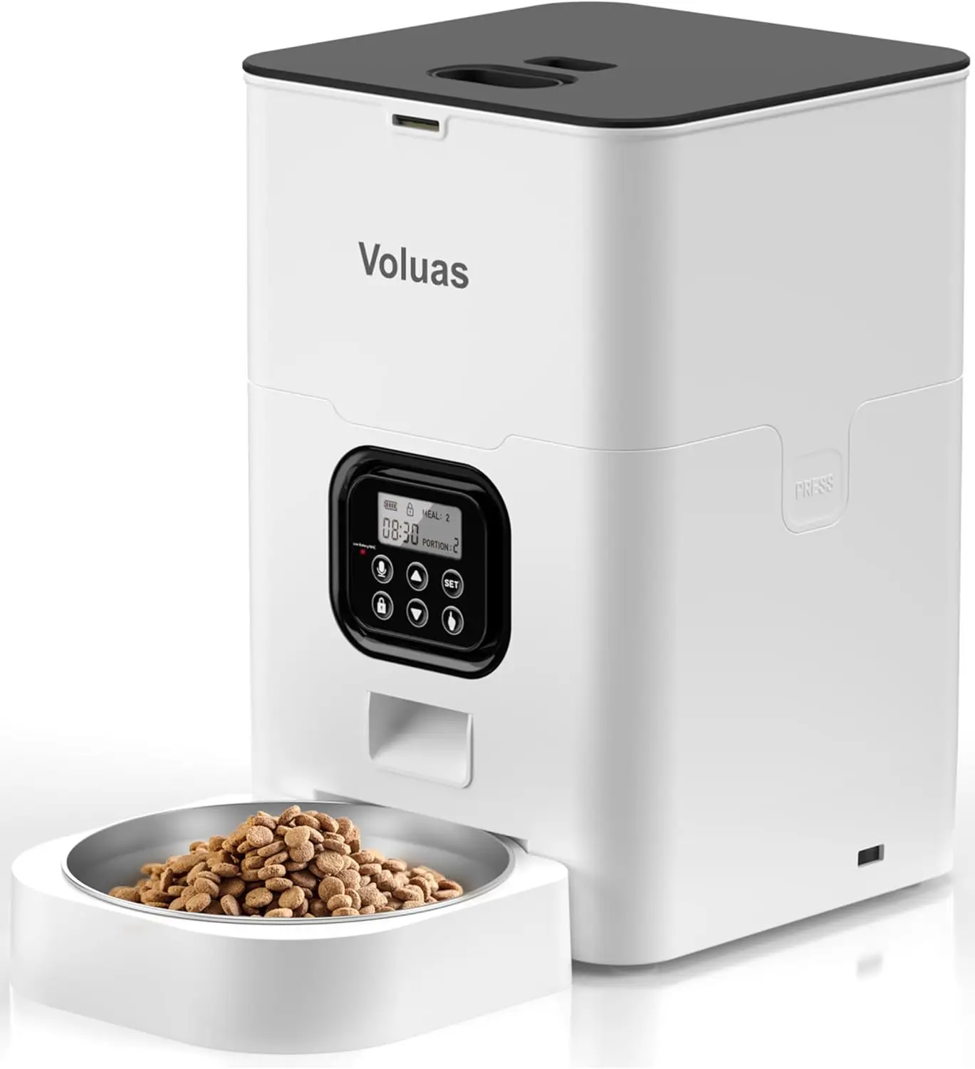 Automatic Pet Feeder with Timer, Dry Food Dispenser, Desiccant Bag, Programmable Portion Control, 4 Daily Meals, Voice Recorder
Automatic Pet Feeder with Timer, Dry Food Dispenser, Desiccant Bag, Programmable Portion Control, 4 Daily Meals, Voice Recorder