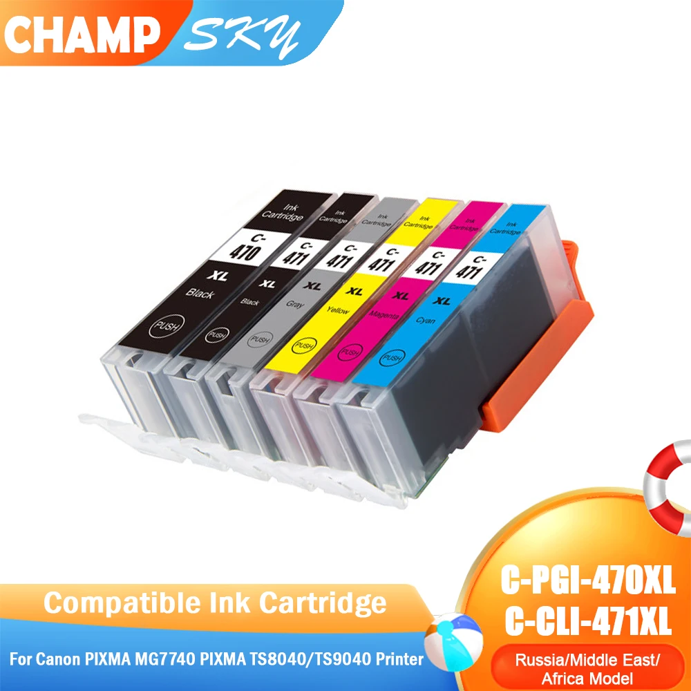 PGI 470 CLI 471 470XL PGI-470 PGI470 471XL CLI-471 CLI471 Compatible Color Inkjet Ink Cartridge for Canon PIXMA MG7740 Printer
PGI 470 CLI 471 470XL PGI-470 PGI470 471XL CLI-471 CLI471 Compatible Color Inkjet Ink Cartridge for Canon PIXMA MG7740 Printer