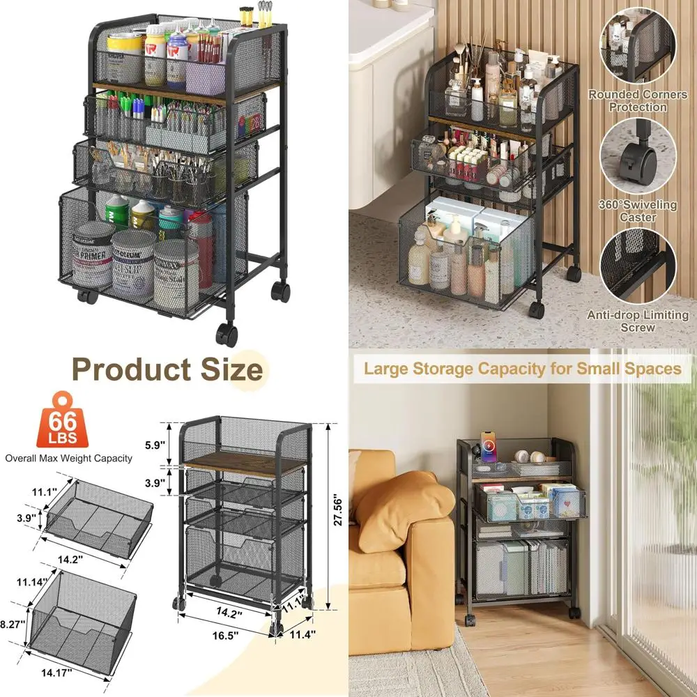 4-уровневая тележка на колесиках с 3 ящиками — органайзер для рукоделия и искусства, хранилище для кистей, красок и небольших предметов на 360° °
4-уровневая тележка на колесиках с 3 ящиками — органайзер для рукоделия и искусства, хранилище для кистей, красок и небольших предметов на 360° °