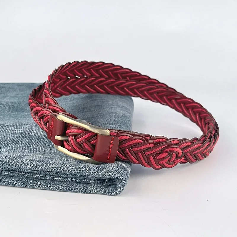 Женский винтажный ремень ручной работы шириной 2 см с повседневными брюками, платье, женские тонкие и неперфорированные модные ремни
Женский винтажный ремень ручной работы шириной 2 см с повседневными брюками, платье, женские тонкие и неперфорированные модные ремни