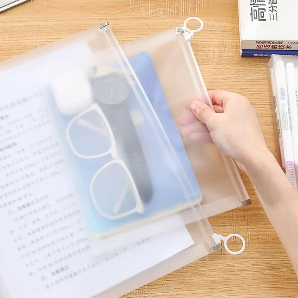 Simple A4/A5/A6 File Bag Zipper Design Transparent Document Folder Handheld Waterproof Stationery Bag Students
Simple A4/A5/A6 File Bag Zipper Design Transparent Document Folder Handheld Waterproof Stationery Bag Students