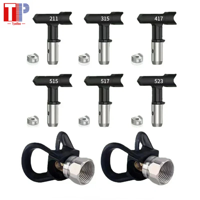 For Airless Paint Sprayer 1PCS 311/ 315/413/517/519/211/625 Black Airless Spray Nozzle Spray Tips Reversible Tip
For Airless Paint Sprayer 1PCS 311/ 315/413/517/519/211/625 Black Airless Spray Nozzle Spray Tips Reversible Tip