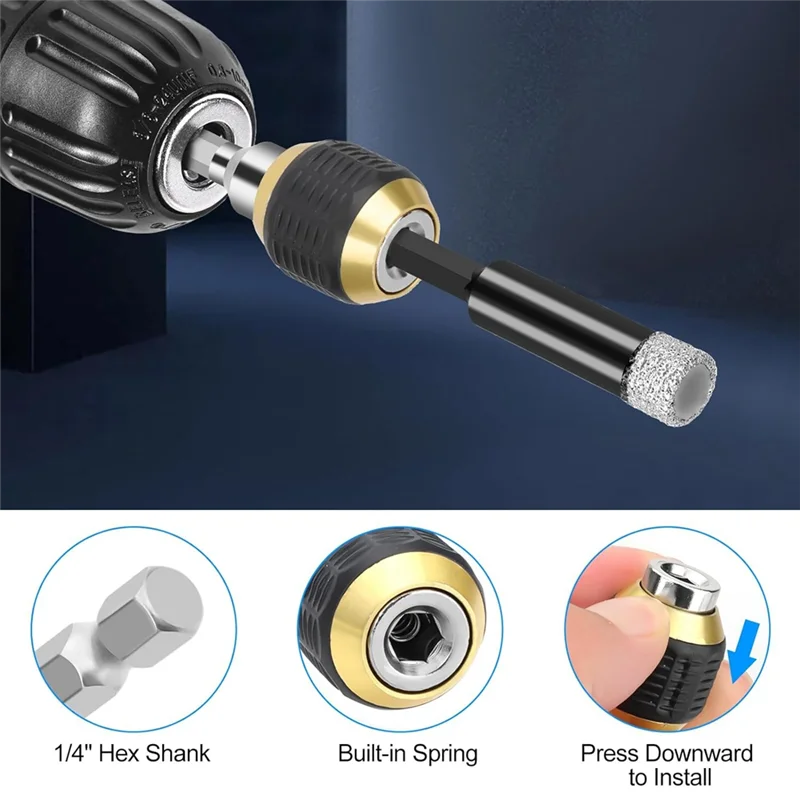 High Quality-Diamond Drill Bits Set, 12Pcs Dry Diamond Hole Saw With Quick Change Drill Bit Holder,For Porcelain Tile Glass Cera
High Quality-Diamond Drill Bits Set, 12Pcs Dry Diamond Hole Saw With Quick Change Drill Bit Holder,For Porcelain Tile Glass Cera
